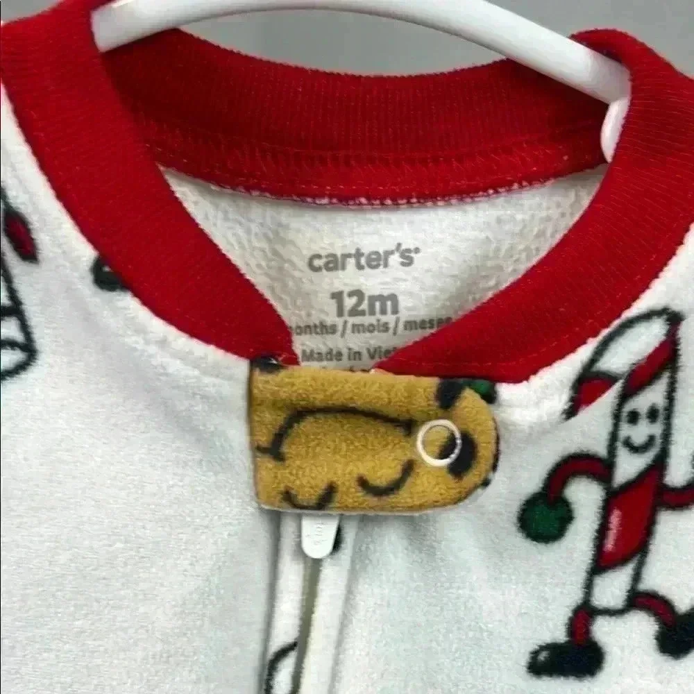Christmas Fleece Sleepers by Carter’s | Size 12 Months - Picture 2 of 7